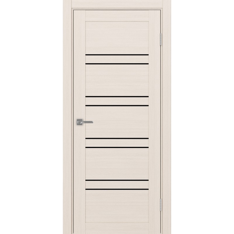 Межкомнатная дверь Турин 560.12, цвет ясень перламутровый, заполнение LACчерный, размер 200*80 см.