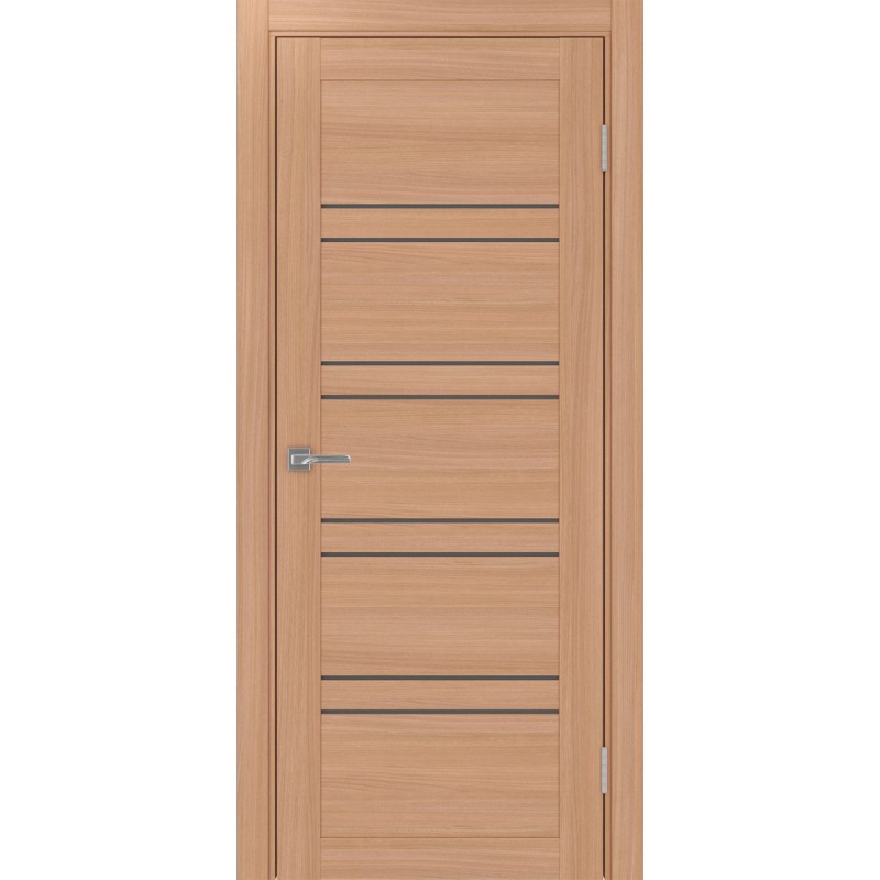 Межкомнатная дверь Турин 560.12, цвет ясень тёмный, заполнение Бронза матовое, размер 200*80 см.