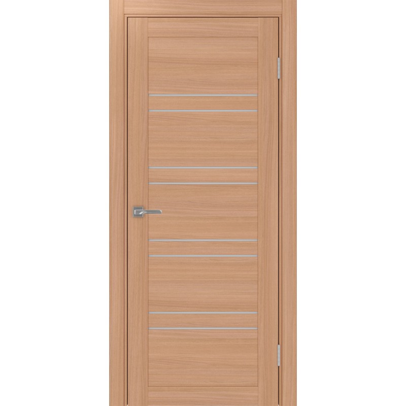 Межкомнатная дверь Турин 560.12, цвет ясень тёмный, заполнение Графит матовое, размер 200*80 см.