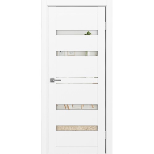 Турин 561.12, цвет белый снежный, заполнение Зеркало, размер 200*80 см.