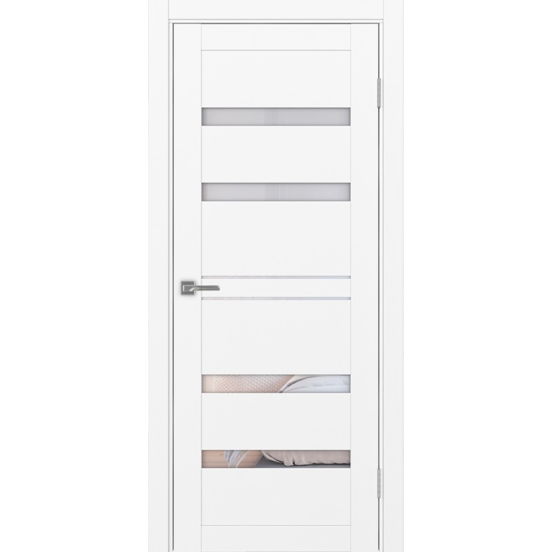 Межкомнатная дверь Турин 561.12, цвет белый снежный, заполнение Прозрачное, размер 200*80 см.