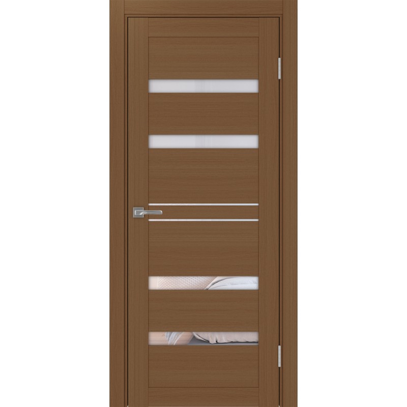 Межкомнатная дверь Турин 561.12, цвет орех NL, заполнение Прозрачное, размер 200*80 см.