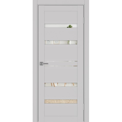 Турин 561.12, цвет пепельный, заполнение Зеркало, размер 200*80 см.