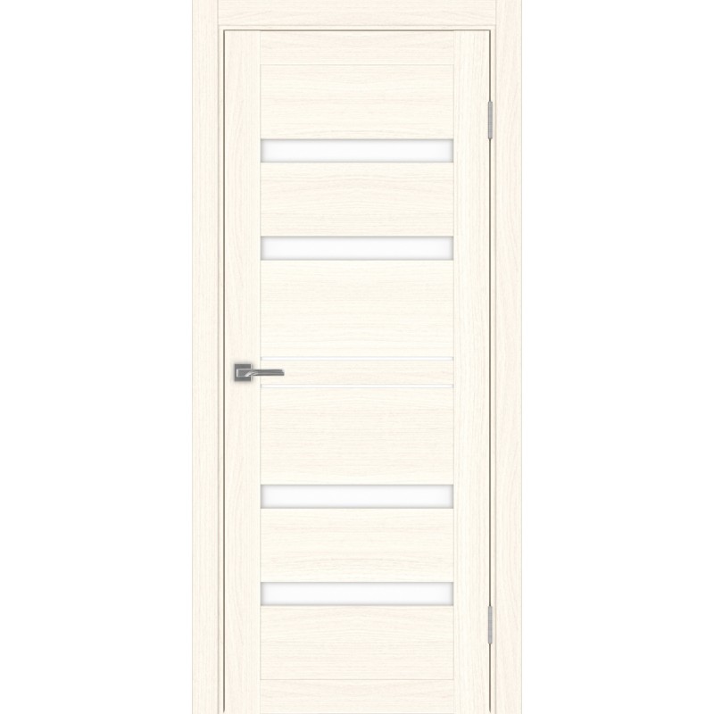 Межкомнатная дверь Турин 561.12, цвет ясень светлый, заполнение LACбелый, размер 200*80 см.