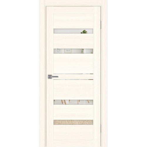 Турин 561.12, цвет ясень светлый, заполнение Зеркало, размер 200*80 см.