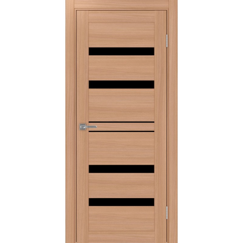 Межкомнатная дверь Турин 561.12, цвет ясень тёмный, заполнение LACчерный, размер 200*80 см.