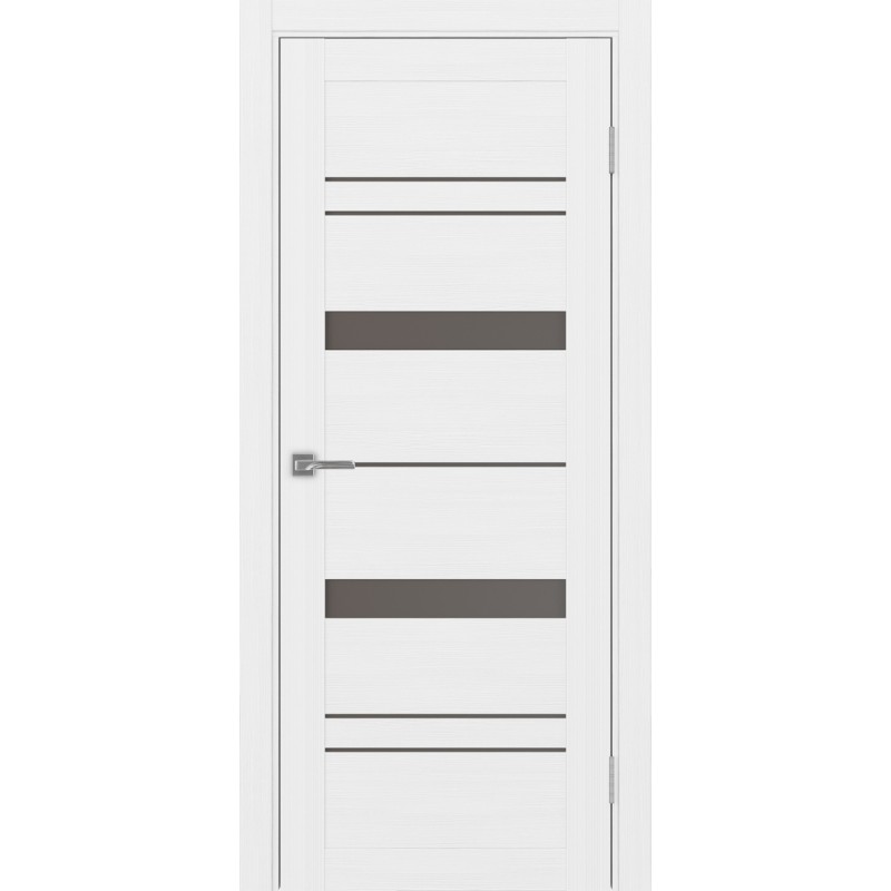 Межкомнатная дверь Турин 562.12, цвет белый лёд, заполнение Бронза матовое, размер 200*80 см.