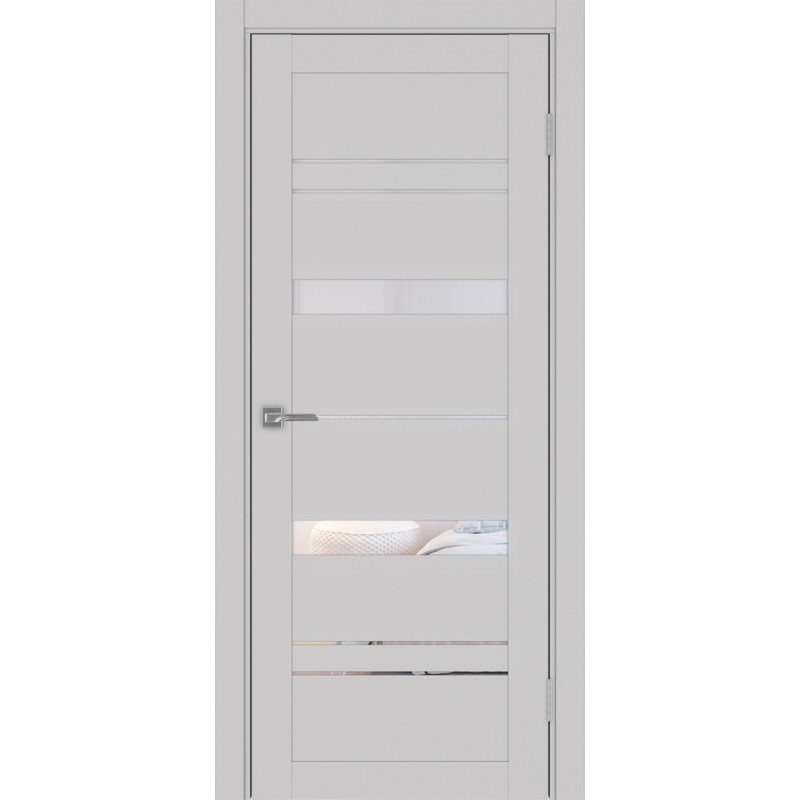 Межкомнатная дверь Турин 562.12, цвет пепельный, заполнение Прозрачное, размер 200*80 см.