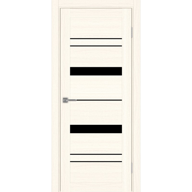 Межкомнатная дверь Турин 562.12, цвет ясень светлый, заполнение LACчерный, размер 200*80 см.