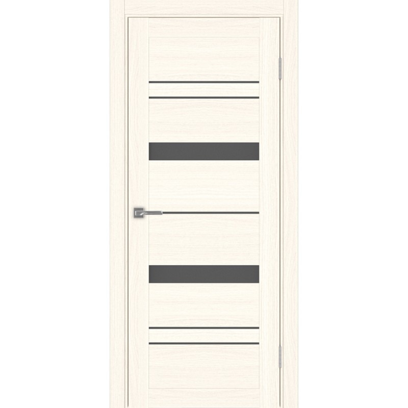 Межкомнатная дверь Турин 562.12, цвет ясень светлый, заполнение Графит матовое, размер 200*80 см.