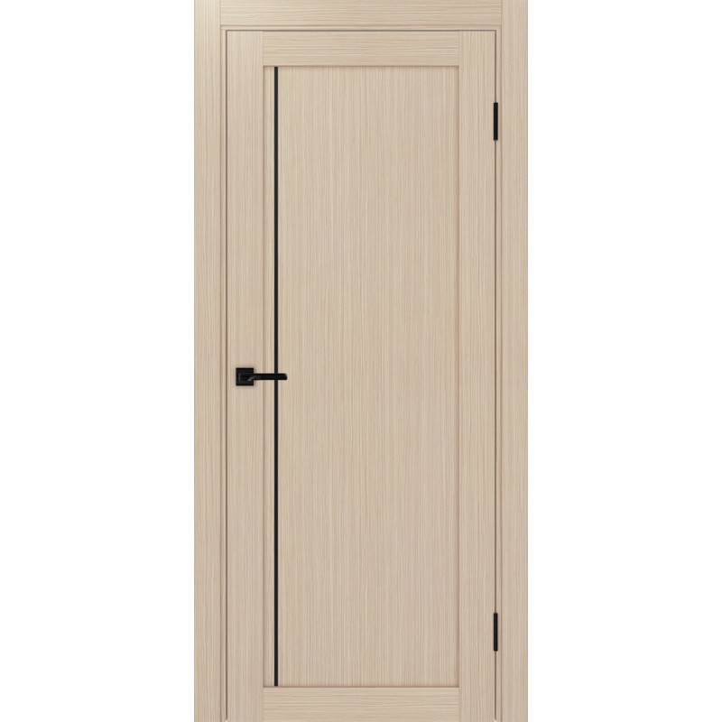 Межкомнатная дверь Турин 565АПП.11, цвет Дуб беленый FL, молдинг алюм.чёрн размер 80*200 см.