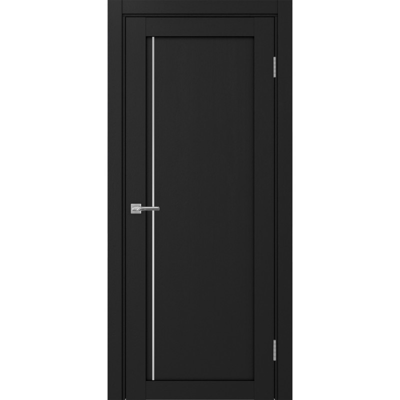 Межкомнатная дверь Турин 565АПП.11, цвет Антрацит молдинг алюм.хром размер 80*200 см.