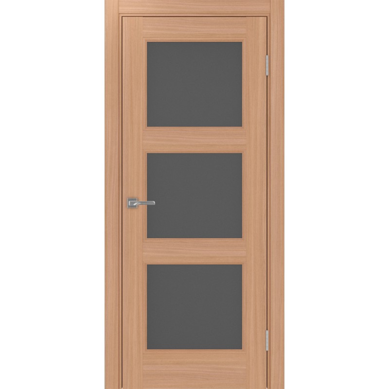 Межкомнатная дверь Турин Neo 530.222, цвет ясень тёмный, заполнение Графит матовое, размер 200*40 см.