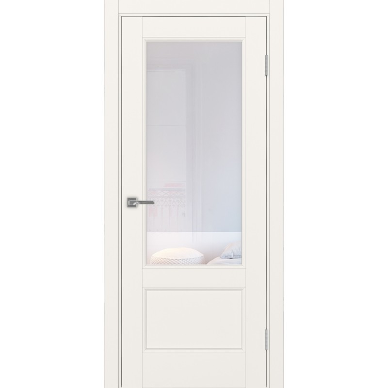 Межкомнатная дверь Турин Neo 540ПФ.21, цвет, бежевый, заполнение Прозрачное, размер 200*40 см.