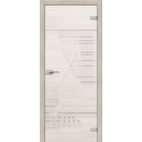 Межкомнатная стеклянная дверь Грация Белое Сатинато