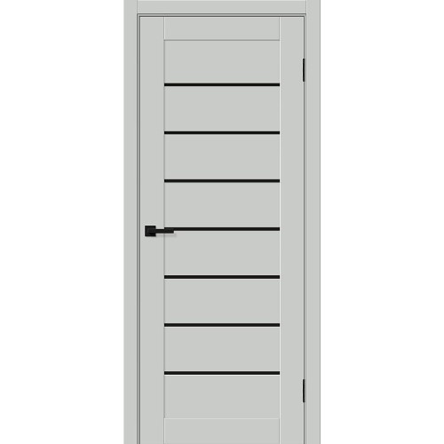 Браво-22 цвет Grey Silk, стекло Black Shine, покрытие ПЭТ, размер 200*80 см.