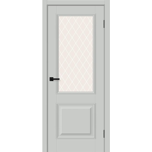 Классик-13 цвет Grey Silk, стекло White Сrystal, покрытие ПЭТ, размер 200*80 см.