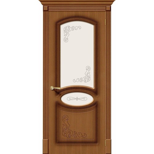 Азалия цвет Ф-11 (Орех), стекло Худ., покрытие Шпон, размер 200*80 см.