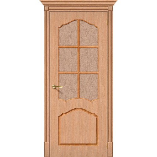 Каролина цвет Ф-05 (Дуб), стекло Риф., покрытие Шпон, размер 200*80 см.