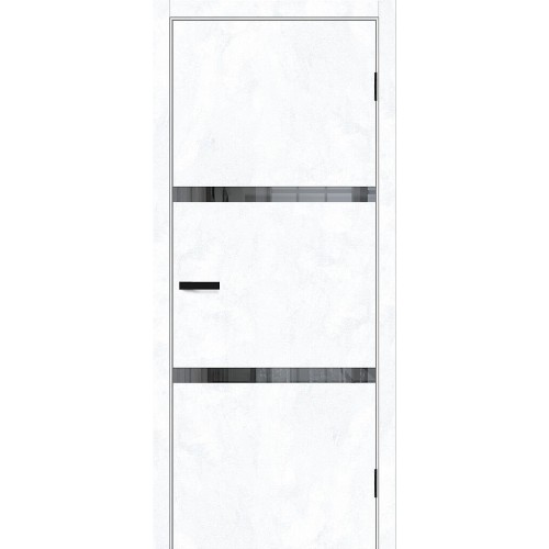 Браво-2.55 цвет Snow Art, стекло Mirox Grey, покрытие Эко-шпон, размер 200*80 см.