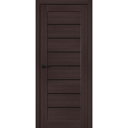 Браво-22 цвет Wenge Melinga, стекло Black Shine, покрытие Эко-шпон, размер 200*80 см.