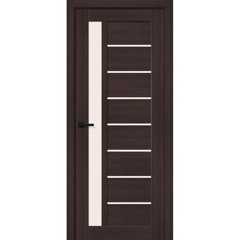 Межкомнатная дверь Браво-27 цвет Wenge Melinga, стекло Magic Fog, покрытие Эко-шпон, размер 200*80 см.