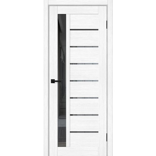 Браво-27 цвет Snow Melinga, стекло Mirox Grey, покрытие Эко-шпон, размер 200*80 см.