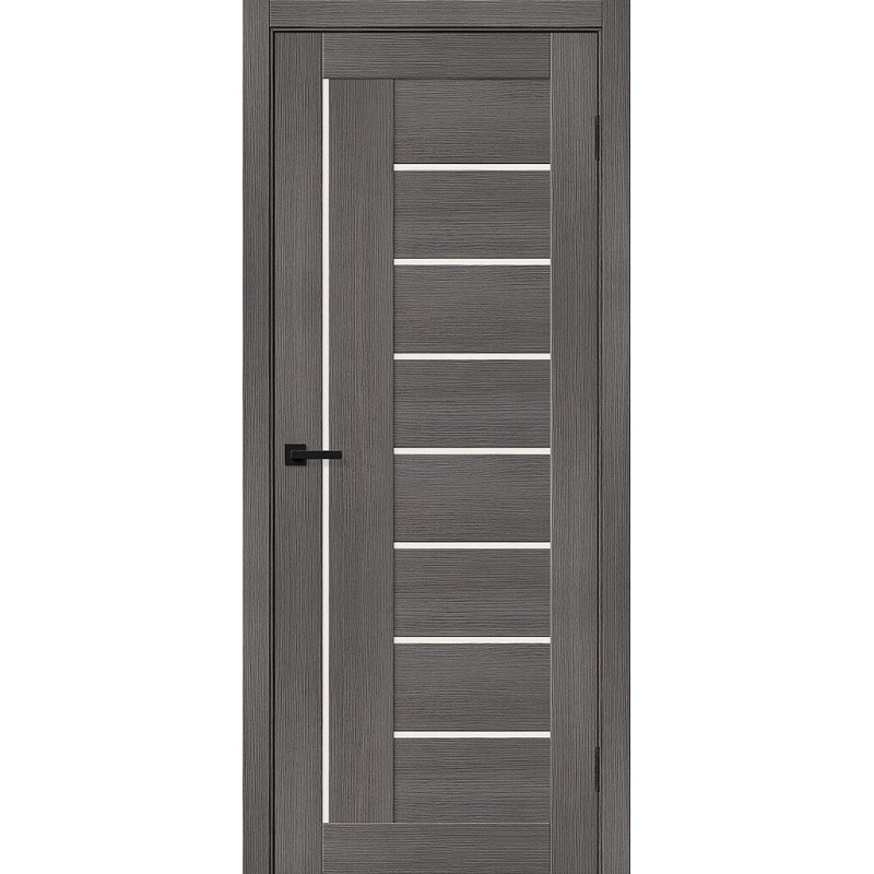 Межкомнатная дверь Браво-29 цвет Grey Melinga, стекло Magic Fog, покрытие Эко-шпон, размер 200*80 см.