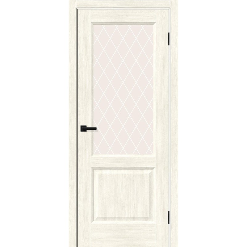Межкомнатная дверь Неоклассик-33 цвет Nordic Oak, стекло White Сrystal, покрытие Эко-шпон, размер 200*80 см.