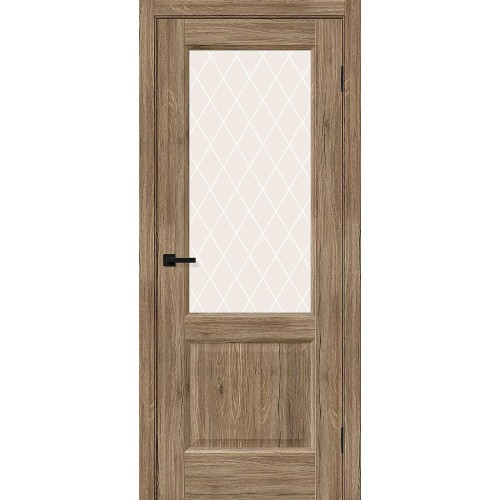 Неоклассик-33 цвет Original Oak, стекло White Сrystal, покрытие Эко-шпон, размер 200*80 см.
