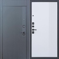 Слим Черный софт/Белый (гладкий матовый) 205*86 левая