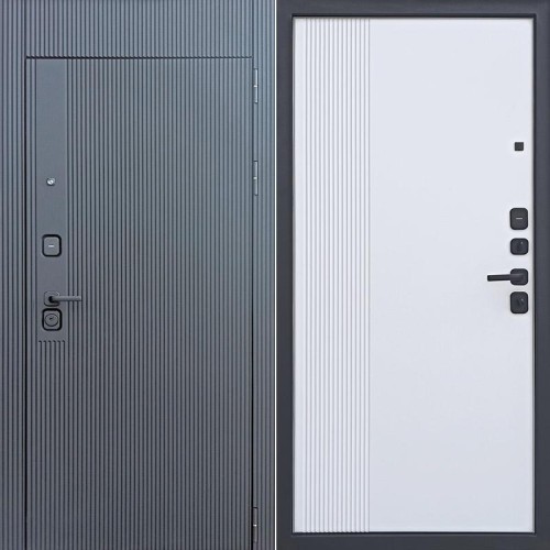 Слим Черный софт/Белый (гладкий матовый) 205*96 правая