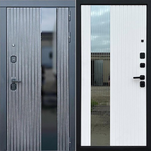 Тиана зеркало Верона графит/Белый (гладкий матовый) 205*86 левая