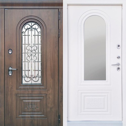 Металлическая Валенсия Винорит Nussbaum, патина черная /Винорит белый 205*86 левая