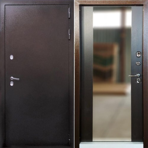 Металлическая Герда зеркало Медь/Венге 205*86 левая