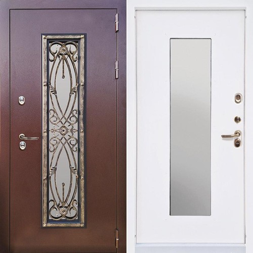 Металлическая Джулия Медь/Винорит белый 205*86 левая