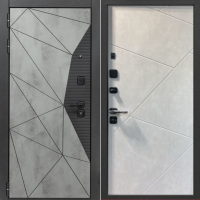 9 см Геометрия Бетон грей / Бетон снежный 205*86 левая