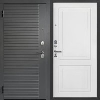 Гарда 7 см 2 МДФ Линии Сатин графит / Эмалит Белый 205*86 левая