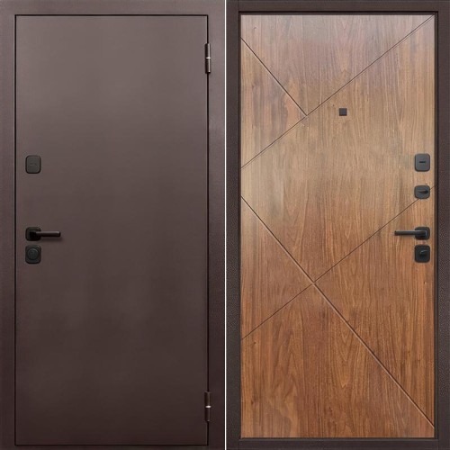 Металлическая Гарда 7 см Антик медь / Мореная береза 205*86 правая