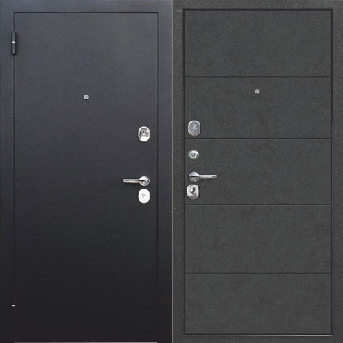 Гарда 7,5 см Букле Черный / Бетон графит 205*86 левая