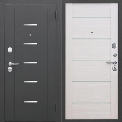 Металлическая Гарда 7,5 см. Муар / Царга Лиственница беж 205*86 правая