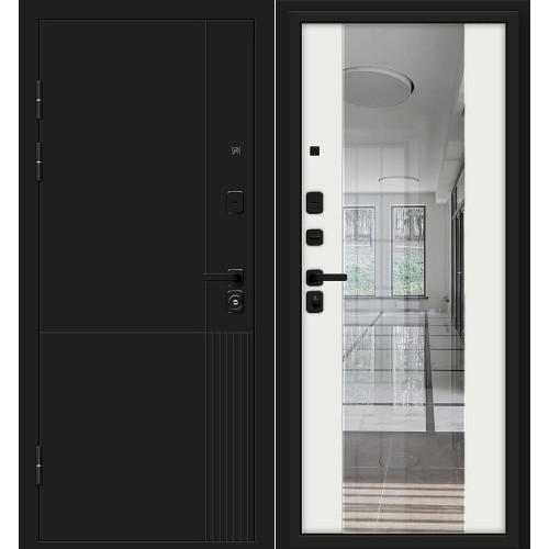 Optim Z-2 Нео Зеркало Муар черный/Белый 205*86 левая