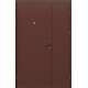 Металлическая входная дверь Дуо Слим Антик Медь/Антик Медь 205*125 правая
