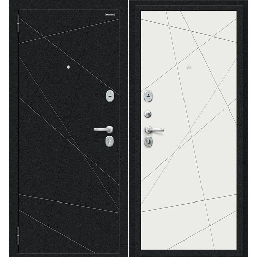 Граффити-5 Букле черное/Super White 205*86 левая