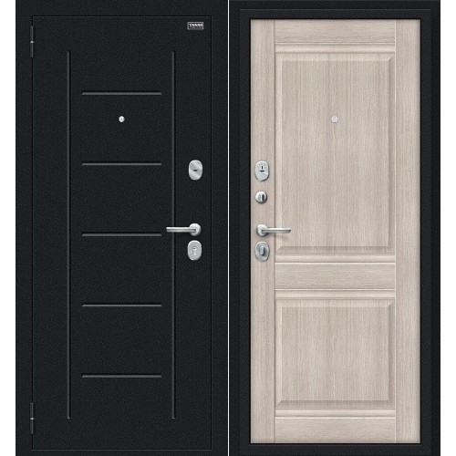 Некст Kale Букле черное/Cappuccino Veralinga 205*86 левая