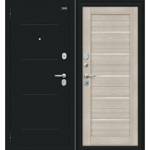 Техно Kale Букле черное/Cappuccino Veralinga 205*86 левая